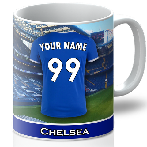 Personalised Chelsea Mug - Shirt And Message Cup