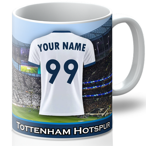 Personalised Tottenham Mug - Shirt And Message Cup