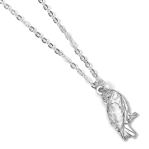 Harry Potter Silver Plated Necklace Hedwig Owl  - Official Merchandise Gifts