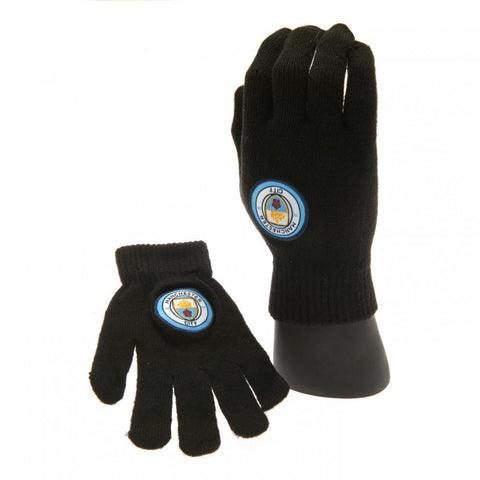 Manchester City FC Knitted Gloves Junior  - Official Merchandise Gifts