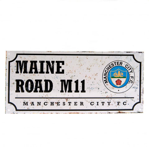 Manchester City FC Street Sign Retro  - Official Merchandise Gifts