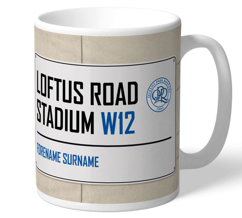 Personalised QPR Mug - Street Sign - Official Merchandise Gifts