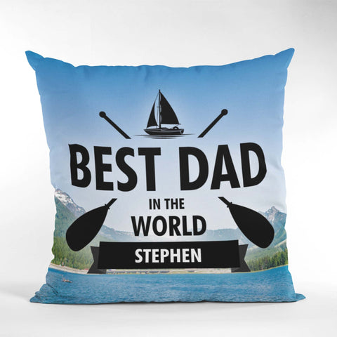 Sailing Best Dad Personalised Cushion
