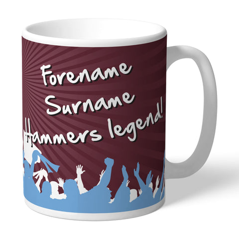 Personalised West Ham United FC Legend Mug