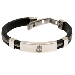 Liverpool FC Silver Inlay Silicone Bracelet