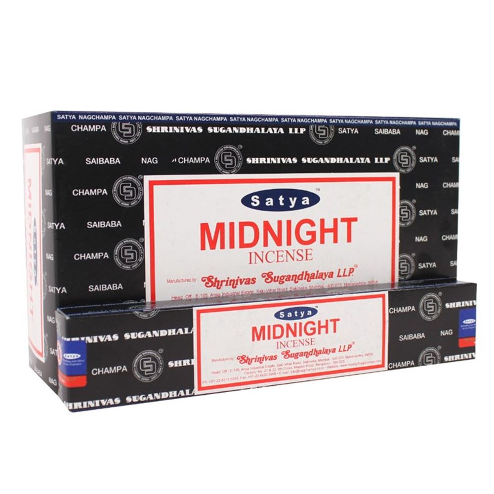 12 Packs of Midnight Incense Sticks by Satya