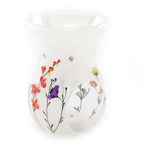 15.5cm Glass Wildflower Oil and Wax Burner