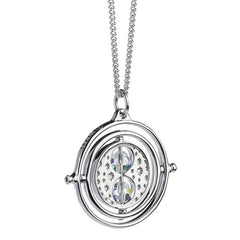 Harry Potter Sterling Silver Time Turner Crystal Necklace