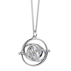 Harry Potter Sterling Silver Time Turner Crystal Necklace