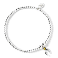Harry Potter Sterling Silver Golden Snitch Crystal Bracelet