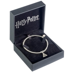 Harry Potter Sterling Silver Deathly Hallows Crystal Bracelet