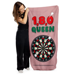 1,8,0 Queen - Darts Beach Towel - 150cm x 75cm