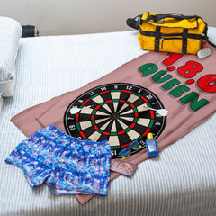 1,8,0 Queen - Darts Beach Towel - 150cm x 75cm
