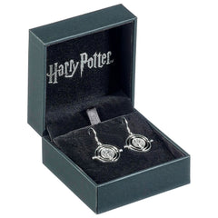 Harry Potter Sterling Silver Time Turner Crystal Hook Earrings