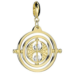 Harry Potter Gold Plated Time Turner Crystal Charm