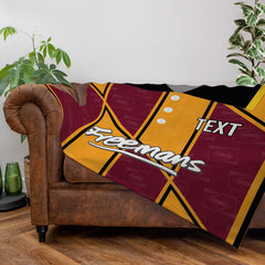 Bradford - 1991 Home Shirt - Personalised Retro Fleece Blanket 150cm X 150cm