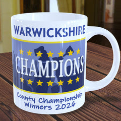 Warwickshire 2026 County Championship Winners Mug. Cricket Winners Cup