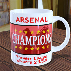 Arsenal Premier League Champions Mug 25/26 Winners Cup
