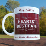 Hearts Personalised Mug - Football Best Fan Cup With Name