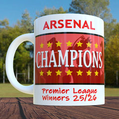 Arsenal Premier League Champions Mug 25/26 Winners Cup