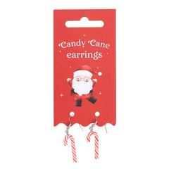Candy Cane Dangle Earrings