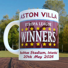 Aston Villa Europa League Winners Mug - 2026 Uefa Cup Souvenir