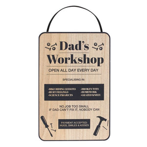 30cm Dad's Workshop Hanging Sign