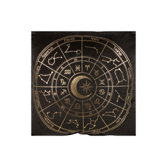 35cm Square Black Astrology Wheel Cushion