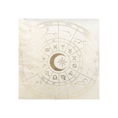 35cm Square Off White Astrology Wheel Cushion