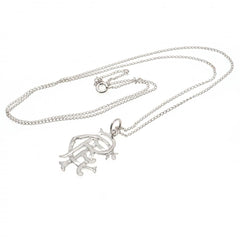 Rangers FC Sterling Silver Pendant & Chain Large