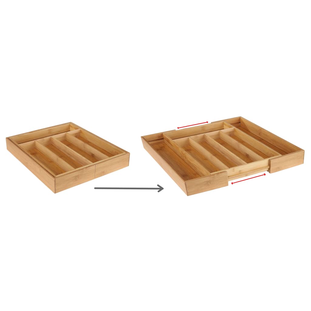 HI Bamboo Cutlery Tray Extendable