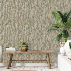 DUTCH WALLCOVERINGS Wallpaper Phoenix Green and Beige