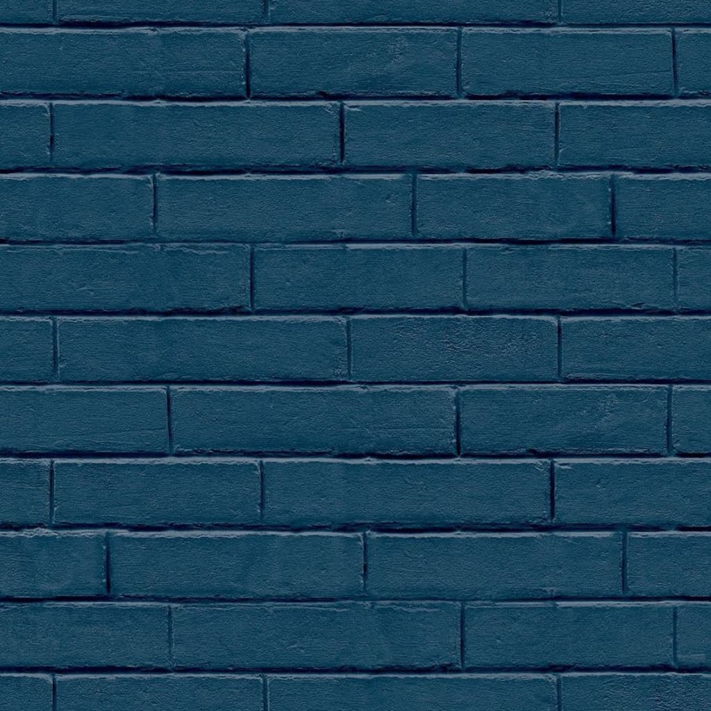 Noordwand Wallpaper Good Vibes Brick Wall Blue