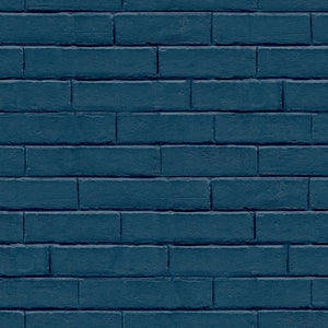 Noordwand Wallpaper Good Vibes Brick Wall Blue