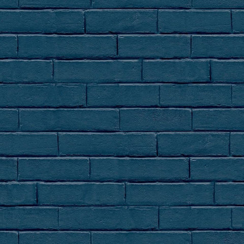 Noordwand Wallpaper Good Vibes Brick Wall Blue