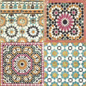 DUTCH WALLCOVERINGS Wallpaper Moroccan Tiles Multicolour