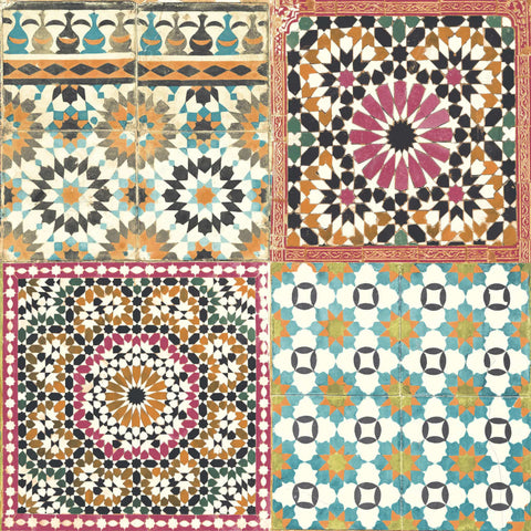 DUTCH WALLCOVERINGS Wallpaper Moroccan Tiles Multicolour