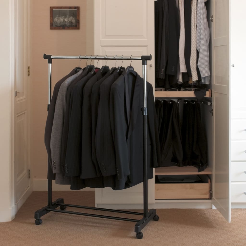 V-Part Clothing Rack Adjustable Height 4 Wheels