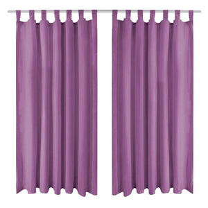 vidaXL Micro-Satin Curtains 2 pcs with Loops 140x175 cm Lilac