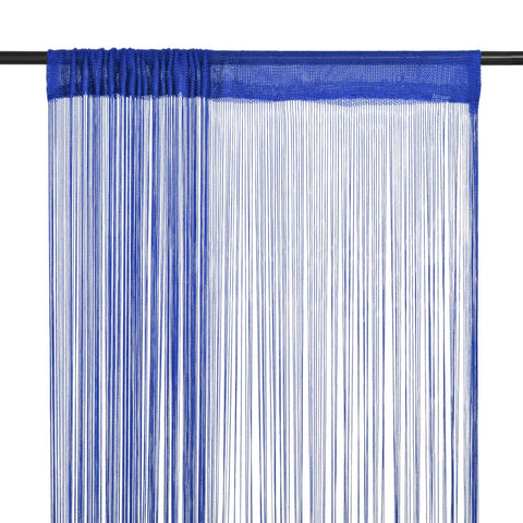 vidaXL String Curtains 2 pcs 140x250 cm Blue