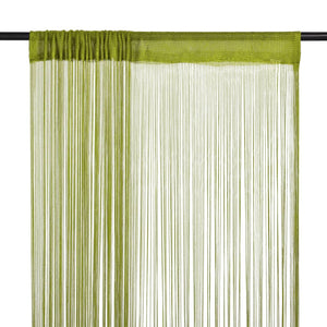 vidaXL String Curtains 2 pcs 140x250 cm Green