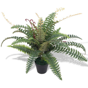 vidaXL Artificial Fern Plant with Pot 60 cm Green