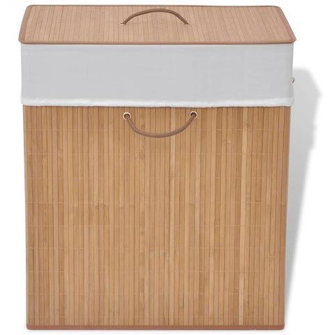 vidaXL Bamboo Laundry Bin Rectangular Natural