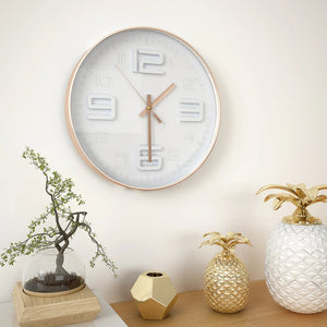 vidaXL Wall Clock Copper Look 30 cm