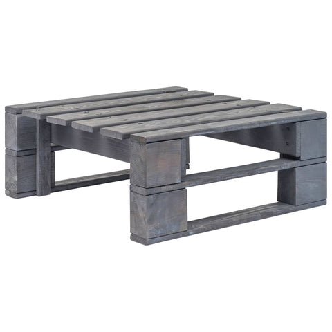 vidaXL Garden Pallet Ottoman Wood Grey