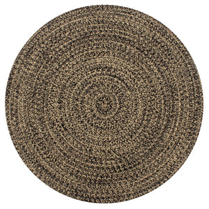 vidaXL Handmade Rug Jute Black and Natural 90 cm