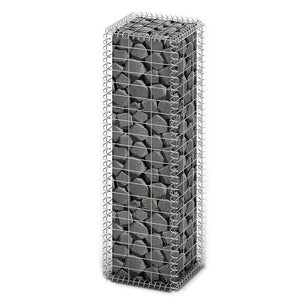 vidaXL Gabion Basket with Lids Galvanised Wire 100 x 30 x 30 cm