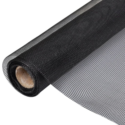 vidaXL Mesh Screen Fiberglass 100x1000 cm Black