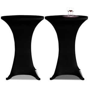 Standing Table Cover Ç?80cm Black Stretch 2 pcs