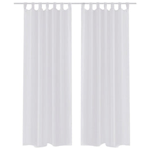 White Sheer Curtain 140 x 225 cm 2 pcs